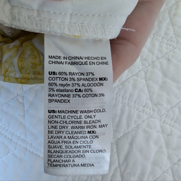 Chico's Yellow and White Paisley Pants - Picture 4 of 4